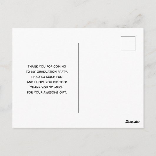 Hübsche Blautönen im rosa Hintergrund Vielen Dank Postkarte (Rückseite)