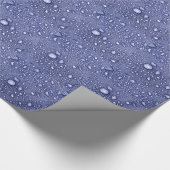 Hübsche, blauweiße Abstrakte Wassertropfen Geschenkpapier (Ecke)