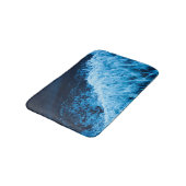 Hübsche Blauwellen Badematte (Schrägansicht)
