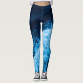 Hübsche Blauwellen Leggings (Vorderseite)