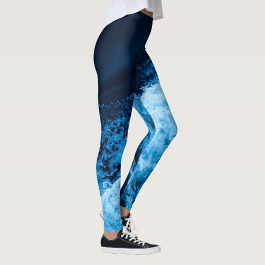 Hübsche Blauwellen Leggings (Rechts)