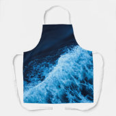 Hübsche Blauwellen Schürze (Vorderseite)