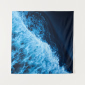 Hübsche Blauwellen Wandteppich (Vorderseite (Horizontal))