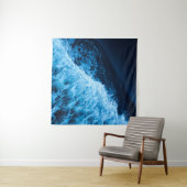 Hübsche Blauwellen Wandteppich (Beispiel (Horizontal))
