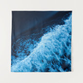 Hübsche Blauwellen Wandteppich (Vorderseite)
