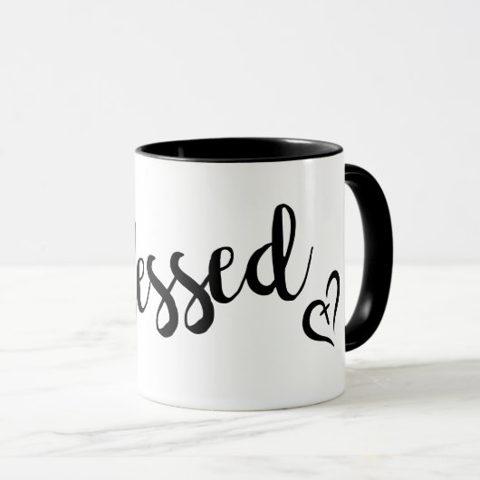 hübsche BLESSED-Schriftzeichen | Tasse (VorderseiteRechts)