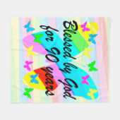 HÜBSCHE BLESSEITE VON GOTT FÜR 90 JAHRE FLEECE BLA (Vorderseite (Horizontal))