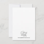 Hübsche Blindkartengrüße der modernen Blindkarte Dankeskarte (Rückseite)