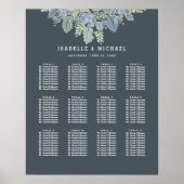 Hübsche Bloms Vintag Garden Hochzeitstabelle Poster (Vorne)