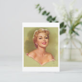 Hübsche blonde Frau Postkarte (Stehend Vorderseite)