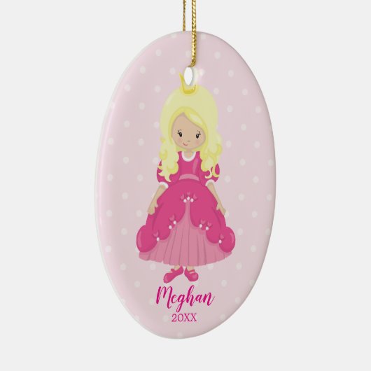 Hübsche blonde Prinzessin Christmas Ornament (Rechts)