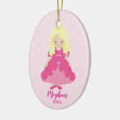 Hübsche blonde Prinzessin Christmas Ornament (Links)