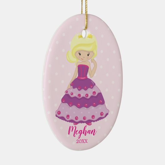 Hübsche blonde Prinzessin Christmas Ornament (Rechts)