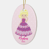 Hübsche blonde Prinzessin Christmas Ornament (Links)