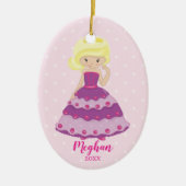 Hübsche blonde Prinzessin Christmas Ornament (Vorne)