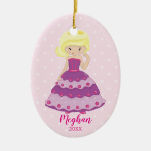 Hübsche blonde Prinzessin Christmas Ornament