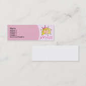 Hübsche blonde Visitenkarten Prinzessin-Skinny Mini Visitenkarte (Vorne/Hinten)