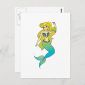 hübsche Blondine Postkarte (Vorne/Hinten)