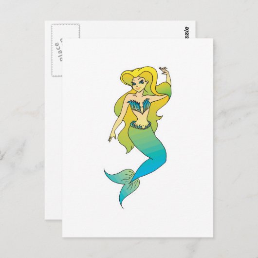 hübsche Blondine Postkarte (Vorne/Hinten)