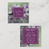 Hübsche Blossom Square Business Card Quadratische Visitenkarte (Vorne/Hinten)