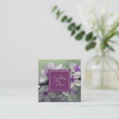 Hübsche Blossom Square Business Card Quadratische Visitenkarte (Stehend Vorderseite)