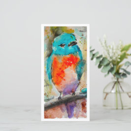 Hübsche Blue Bird Flat Holiday Card Feiertagskarte