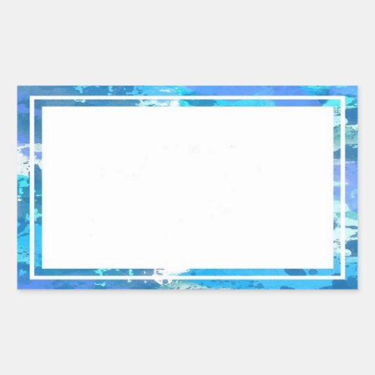 Hübsche Blue Border Stickers (Vorderseite)