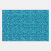 Hübsche Blue Cluster-Blume Abstrakt Geschenkpapier Set (Vorderseite 3)