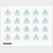 Hübsche Blue Damask Stickers (Blatt)