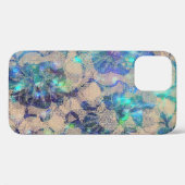 Hübsche Blue Lace-Rose Case-Mate iPhone Hülle (Rückseite (Horizontal))