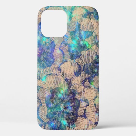 Hübsche Blue Lace-Rose Case-Mate iPhone Hülle (Rückseite)