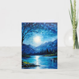 Hübsche Blue Lake Faltkarte Karte