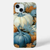 HÜBSCHE BLUE ORANGE WHITE FALL PUMPKINS Case-Mate iPhone HÜLLE (Rückseite)