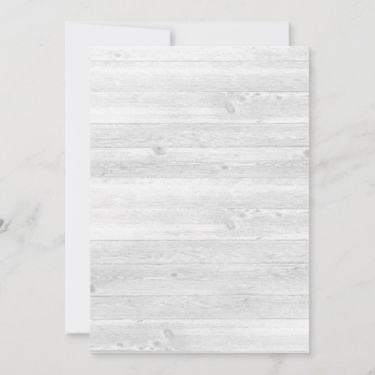 Hübsche BLUE RUSTIC WHITEWASH WEDH Einladung (Rückseite)