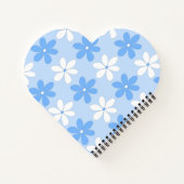 HÜBSCHE BLUE UND WEISSE BLUMENPATTERN SKY BLUME NOTIZBLOCK (Rückseite)