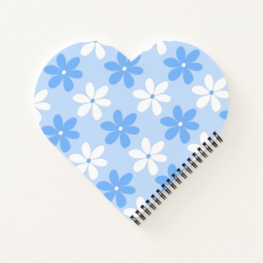 HÜBSCHE BLUE UND WEISSE BLUMENPATTERN SKY BLUME NOTIZBLOCK (Rückseite)