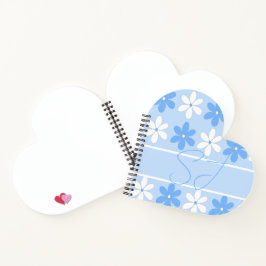 HÜBSCHE BLUE UND WEISSE BLUMENPATTERN SKY BLUME NOTIZBLOCK
