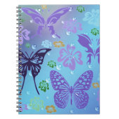 Hübsche Blues Butterflies Notizblock (Vorderseite)
