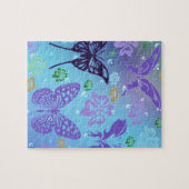 Hübsche Blues Butterflies Puzzle (Horizontal)