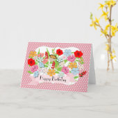 Hübsche blühende Blume Whimsical Karte (Gelbe Blume)