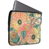 Hübsche blühende Blumen mit farbenfrohem Design Laptopschutzhülle (Vorne Rechts)