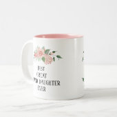 Hübsche blühende Personalisierte Urenkelin Zweifarbige Tasse (Vorderseite Links)