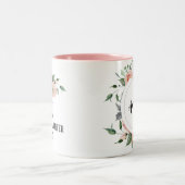 Hübsche blühende Personalisierte Urenkelin Zweifarbige Tasse (Mittel)