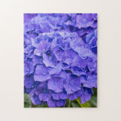 Hübsche Bluish Lila Summer Hydrangeas Puzzle (Vertikal)