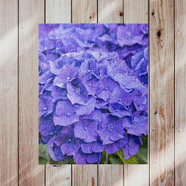 Hübsche Bluish Lila Summer Hydrangeas Puzzle