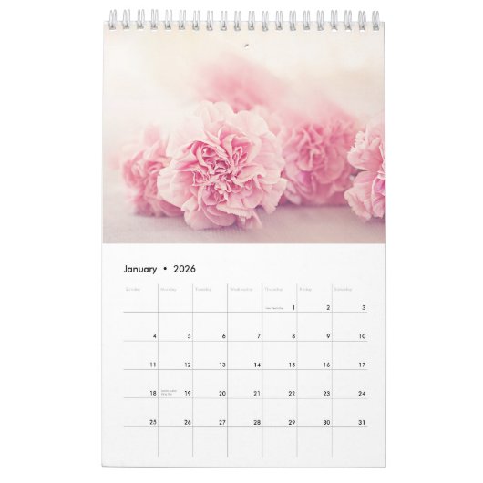 Hübsche Blume 2023 12 Monate Kalender (Jan 2026)