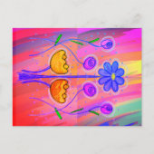 Hübsche Blume Abstrakter Hintergrund Postkarte (Vorderseite)