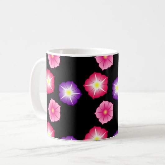 Hübsche Blume Abstraktes Design Kaffeetasse (Vorderseite Links)