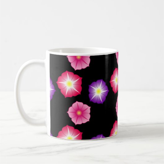 Hübsche Blume Abstraktes Design Kaffeetasse (Links)