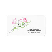 Hübsche Blume Adressetiketten (Vorne)